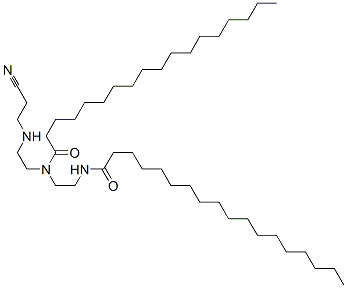 CAS 登录号：94333-52-5， N-[2-[(2-氰基乙基)氨基]乙基]-N-[2-(硬脂酰氨基)乙基]硬脂酰胺