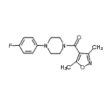 CAS#: 945201-72-9, (3,5-Dimethyl-1,2-oxazol-4-yl)[4-(4-fluorophenyl)-1-piperazinyl]methanone