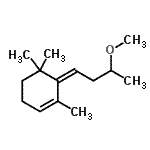 CAS 登录号：945426-65-3， (6Z)-6-(3-甲氧基丁基亚基)-1,5,5-三甲基环己烯