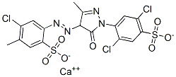 CAS 登录号：94612-72-3， 4-氯-2-[[1-(2,5-二氯-4-磺基苯基)-4,5-二氢-3-甲基-5-氧代-1H-吡唑-4-基]偶氮]-5-甲基苯磺酸钙盐