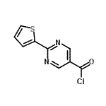 CAS 登录号：946409-25-2， 2-(2-噻吩基)-5-嘧啶羰基氯化物
