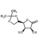 CAS 登录号：94697-68-4， (3S,4R,5S)-5-[(4S)-2,2-二甲基-1,3-二氧戊环-4-基]-3,4-二羟基二氢-2(3H)-呋喃酮