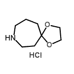CAS 登录号：947534-11-4， 1,4-二氧杂-8-氮杂螺[4.6]十一烷盐酸盐(1:1)