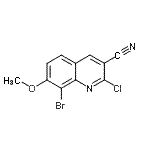 CAS 登录号：948291-24-5， 8-溴-2-氯-7-甲氧基-3-喹啉甲腈