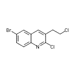 CAS 登录号：948294-46-0， 6-溴-2-氯-3-(2-氯乙基)喹啉