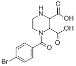 CAS 登录号:94856-92-5, 1-(4-溴苯甲酰基)哌嗪-2,3-二羧酸