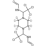 CAS#: 948595-12-8, N,N'-[(<sup>2</sup>H<sub>8</sub>)-1,4-Piperazinediylbis(2,2,2-trichloro-1,1-ethanediyl)]diformamide