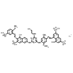 CAS 登录号：94944-83-9， 钠4-羟基-5-[4-[[4-(2-羟基乙基氨基)-6-[[5-羟基-6-(2-甲氧基-5-磺基-苯基)偶氮-7-磺基-2-萘基]氨基]-1,3,5-三嗪-2-基]氨基]-5-甲氧基-2-甲基-苯基]偶氮-7-磺基-萘-2-磺酸酯