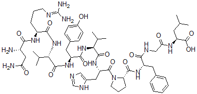 CAS 登录号:95211-04-4, 天冬氨酰胺酰(1)-缬氨酰(5)-甘氨酰(9)-血管紧张素 I