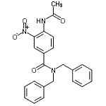 CAS 登录号:95319-97-4, 4-乙酰氨基-N,N-二苄基-3-硝基苯甲酰胺
