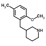 CAS 登录号：955315-16-9， 3-(2-甲氧基-5-甲基苄基)哌啶