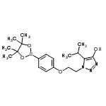 CAS 登录号：957035-00-6， 5-异丙基-1-{2-[4-(4,4,5,5-四甲基-1,3,2-二氧杂环戊硼烷-2-基)苯氧基]乙基}-1H-1,2,3-三唑-4-醇