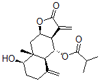 CAS 登录号：95732-44-8， (3aR,3aalpha,4aalpha,9aalpha)-十二氢-8beta-羟基-8abeta-甲基-3,5-双亚甲基-2-氧代萘并[2,3-b]呋喃-4alpha-基 2-甲基丙酸酯