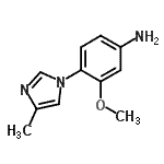 CAS 登录号：958245-18-6， 3-甲氧基-4-(4-甲基-1H-咪唑-1-基)苯胺