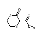 CAS 登录号：95895-51-5， 3-乙酰基-1,4-恶噻烷-2-酮