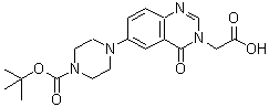 CAS 登录号：959246-63-0， [6-(4-{[(2-甲基-2-丙基)氧基]羰基}-1-哌嗪基)-4-氧代-3(4H)-喹唑啉基]乙酸