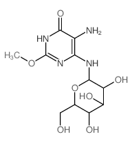 CAS 登录号:95931-87-6, 5-氨基-6-(beta-D-吡喃葡萄糖基氨基)-2-甲氧基-4(1H)-嘧啶酮
