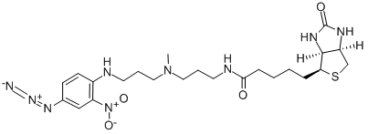 CAS 登录号:96087-37-5, N-(4-叠氮基-2-硝基苯基)-N'-(3-生物素基氨基丙基)-N'-甲基-1,3-丙烷二胺乙酸盐