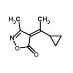 CAS 登录号：96151-80-3， (4Z)-4-(1-环丙基乙基亚基)-3-甲基-1,2-恶唑-5(4H)-酮
