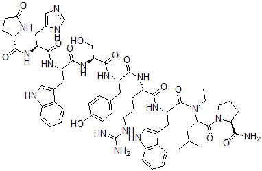 CAS 登录号:96497-82-4, 6-精氨酰-7-色氨酰-8-亮氨酰-9-N-乙基脯氨酰胺-LHRH