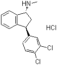 CAS 登录号:96850-13-4, (1R,3S)-3-(3,4-二氯苯基)-N-甲基-1-茚满胺盐酸盐(1:1)