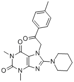 CAS#: 96885-58-4, 3,7-Dihydro-1,3-Dimethyl-7-(2-(4-Methylphenyl)-2- Oxoethyl)-8-(1-Piperidinyl)-1H-Purine-2,6-Dione