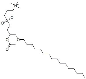 CAS 登录号:97012-62-9, 3-((3-(乙酰氧基)-4-(十六烷氧基)丁基)磺酰基)-N,N,N-三甲基-1-丙铵