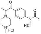CAS 登录号:97111-11-0, 1-(4-乙酰基氨基苯基)-2-(4-甲基哌嗪基)丙酮二盐酸盐