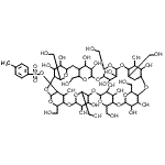 CAS#: 97227-32-2, 24,25,41,42,43,44,45,46,49,50,51,52,53,54,55-Pentadecahydroxy-5,10,15,20,30,35,40,47-octakis(hydroxymethyl)-2,4,7,9,12,14,17,19,22,27,29,32,34,39-tetradecaoxanonacyclo[36.2.2.2<sup>3,6</sup>.2<sup>8,11</sup>.2<sup>13,16</sup>.2 <sup>18,21</sup>.2<sup>23,26</sup>.2<sup>28,31</sup>.2<sup>33,36</sup>]hexapentacont-56-yl 4-methylbenzenesulfonate