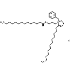 CAS 登录号：97337-80-9， N-[3-(1-苄基-2-十三烷基-4,5-二氢咪唑-1-鎓-1-基)丙基]十四烷酰胺氯化物