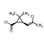 CAS 登录号：97372-55-9， (1R,3S)-3-[(1Z)-2-氯-1-丙烯-1-基]-2,2-二甲基环丙烷甲酰氯
