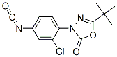 CAS 登录号:97659-35-3, 3-(2-氯-4-异氰酸-苯基)-5-叔丁基-1,3,4-恶二唑-2-酮