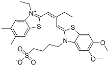 CAS 登录号：97889-92-4， 2-[2-[[5,6-二甲氧基-3-(4-磺酸基丁基)-3H-苯并噻唑-2-亚基]甲基]丁-1-烯基]-3-乙基-5,6-二甲基苯并噻唑鎓