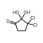 CAS 登录号：98025-25-3， 3,3-二氯-2,2-二羟基环戊烷酮