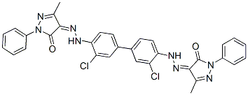CAS 登录号：98084-77-6， (4Z)-4-[[2-氯-4-[3-氯-4-[(2Z)-2-(3-甲基-5-氧代-1-苯基-吡唑-4-亚基)肼基]苯基]苯基]异二氮烯]-5-甲基-2-苯基-吡唑-3-酮