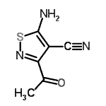 CAS 登录号：98259-39-3， 3-乙酰基-5-氨基-1,2-噻唑-4-甲腈