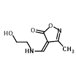 CAS 登录号：98334-79-3， (4Z)-4-{[(2-羟基乙基)氨基]亚甲基}-3-甲基-1,2-恶唑-5(4H)-酮
