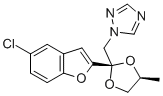CAS 登录号:98519-04-1, 顺式-1-((2-(5-氯-2-苯并呋喃基)-4-甲基-1,3-二氧戊环-2-基)甲基) -1H-1,2,4-三唑