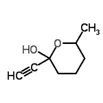 CAS 登录号：98558-41-9， 2-乙炔基-6-甲基四氢-2H-吡喃-2-醇