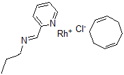 CAS 登录号:98716-31-5, 氯(1,5-环辛二烯)(N-(2-吡啶亚甲基)丙胺-N,N')-铑 I