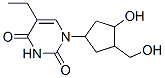 CAS 登录号:98736-93-7, 5-乙基-1-(3-羟基-4-(羟基甲基)环戊基)-2,4(1H,3H)-嘧啶二酮