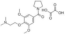 CAS 登录号:98795-93-8, 1-(3,5-二甲氧基-4-(2-(二甲基氨基)乙氧基)苯甲酰基)吡咯烷草酸盐