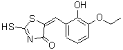 CAS # 99988-45-1, (5E)-5-(3-乙氧基-2-羟基苄亚基)-2-硫基-1,3-噻唑-4(5H)-酮