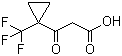beta-Oxo-1-(trifluoromethyl)cyclopropanepropanoic acid molecular structure (CAS 1000525-62-1)