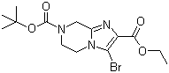 3-溴-5,6-二氢咪唑并[1,2-a]吡嗪-2,7(8H)-二甲酸 7-叔丁酯 2-乙酯分子结构 (CAS 1000576-75-9)