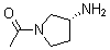 (R)-1-(3-氨基吡咯烷-1-基)乙酮分子结构 (CAS 1000870-09-6)