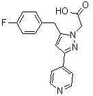[5-(4-氟苄基)-3-(吡啶-4-基)-1H-吡唑-1-基]乙酸分子结构 (CAS 1001383-88-5)