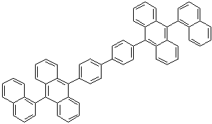 9,9'-[1,1'-联苯]-4,4'-二基二[10-(1-萘基)蒽分子结构 (CAS 1002328-32-6)
