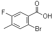 2-溴-4-甲基-5-氟苯甲酸分子结构 (CAS 1003709-54-3)
