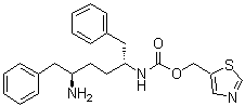 N-[(1R,4R)-4-氨基-5-苯基-1-(苄基)戊基]氨基甲酸 5-噻唑基甲基酯分子结构 (CAS 1004316-18-0)